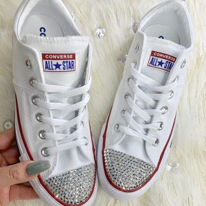 Swarovski Crystal Converse Women&#39;s Bling Sneakers