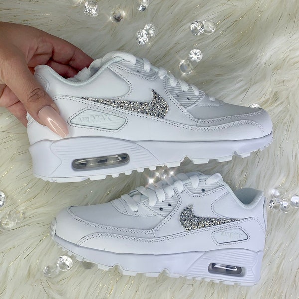 Men's Swarovski Crystal Nike Air Max 90 With Diamond Swarovski