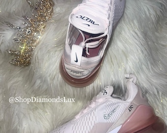 Women's Bling Swarovski Crystal Nike Blush Air max 270