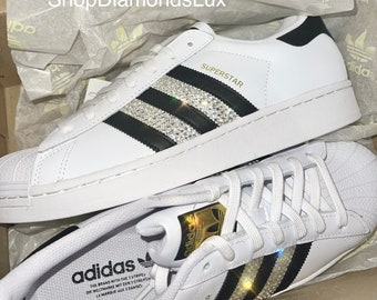adidas gazelle silver green womens Custom Adidas Superstar Originals adorned with Crystals – Jezelle.com main image 0