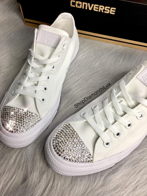 white bling converse