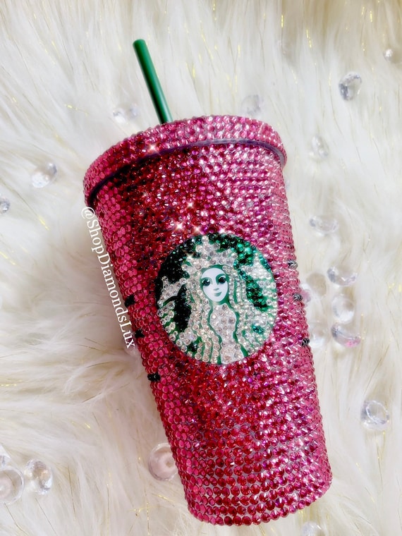 Pink Swarovski Crystal Custom Bling Bedazzle Starbucks Tumbler Starbucks  Ice Cold Coffee Cup - Etsy Israel