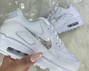 Men&#39;s Swarovski Crystal Nike Air Max 90 With Diamond Swarovski Nike Custom  Sneakers