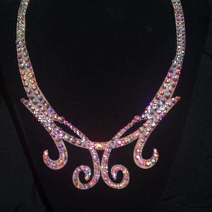 Stunning laser cut rhinestone pendant