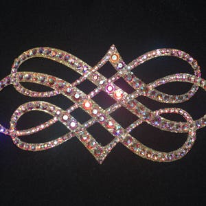 Beautiful laser cut rhinestone hair jewelry