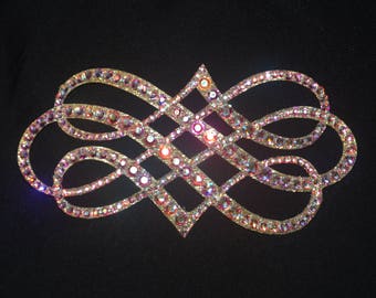 Beautiful laser cut rhinestone hair jewelry