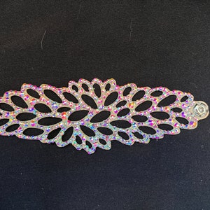 Stunning laser cut rhinestone bracelet