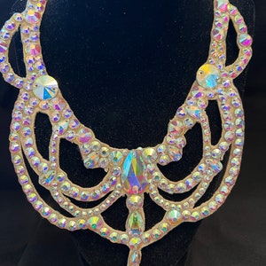 Beautiful laser cut rhinestone necklace