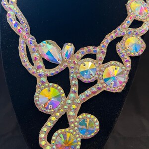 Beautiful laser cut rhinestone necklace