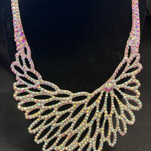 Gorgeous laser cut rhinestone necklace