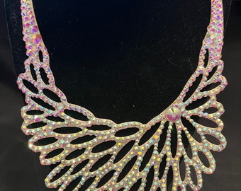 Gorgeous laser cut rhinestone necklace