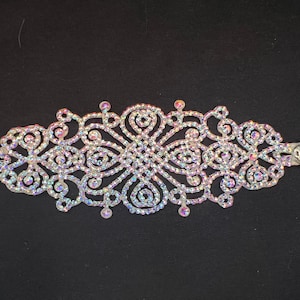 Stunning laser cut rhinestone bracelet