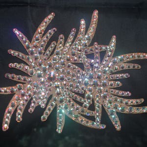 Beautiful laser cut rhinestone hair jewelry