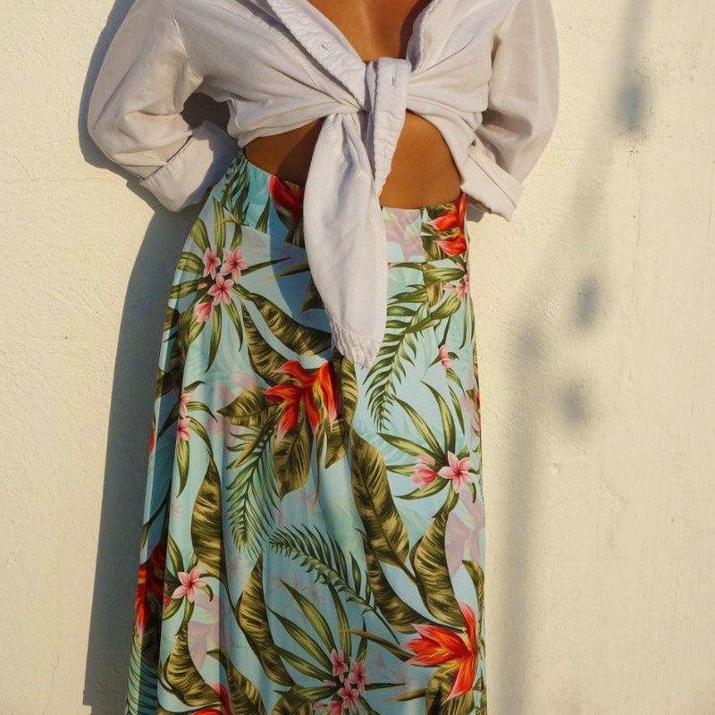 Tropical Fringe Mini Skirt main image 1