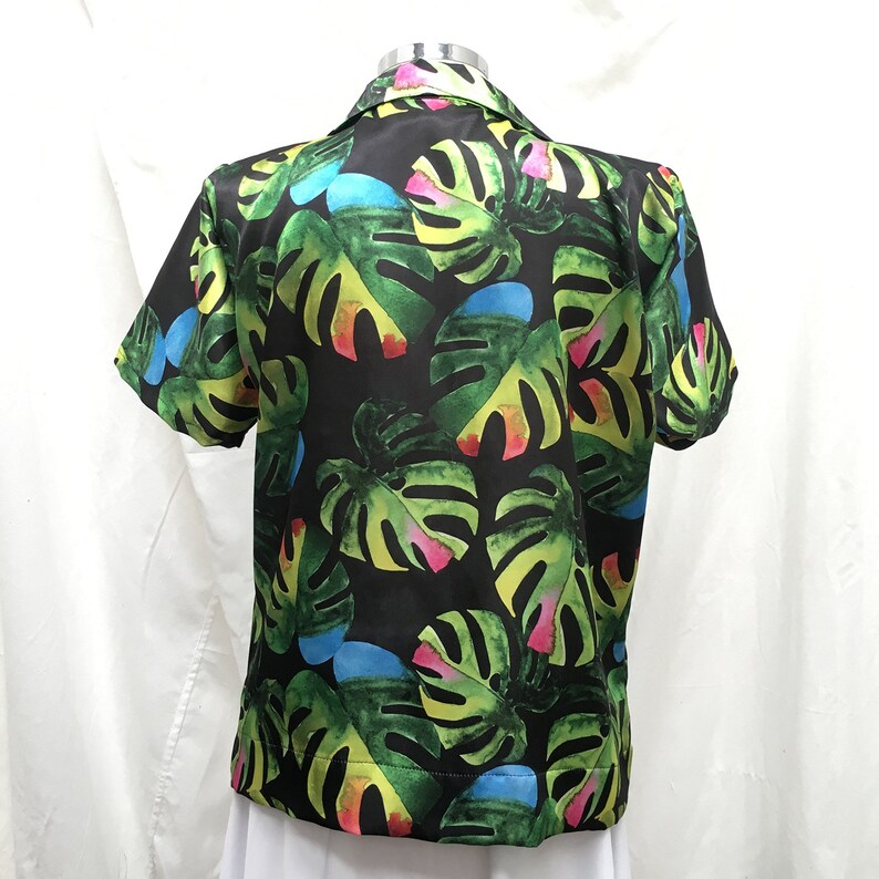 URRU Men's Hawaiian Aloha Shirt - Tiger Floral Print, Short Sleeve Button Down For Summer - View #11