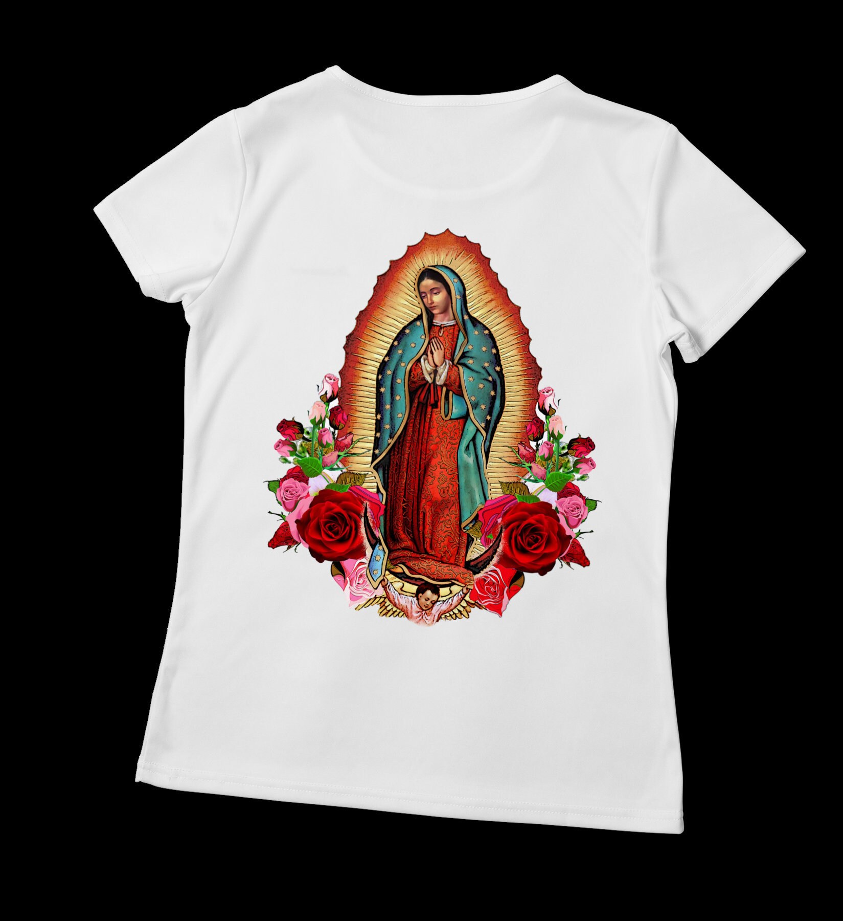 thumbnail image 2 of Guadalupe Cross Dove Hands Our Salvation Tshirt 2 of 12