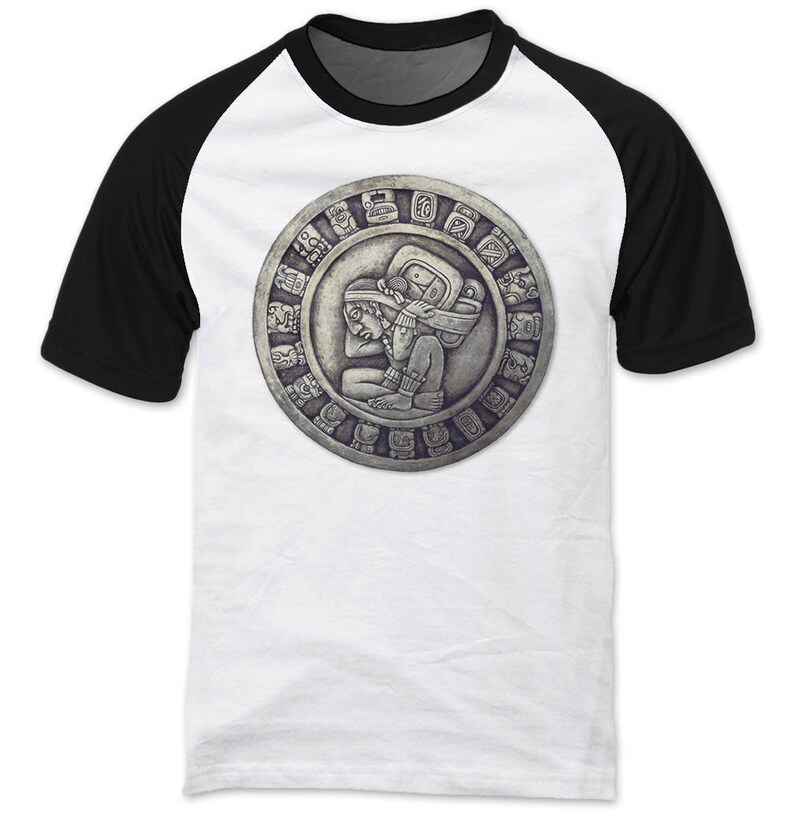 Mayan Calendar Tshirt Mayan Time Keeper Raglan Sleeve Shirt Etsy