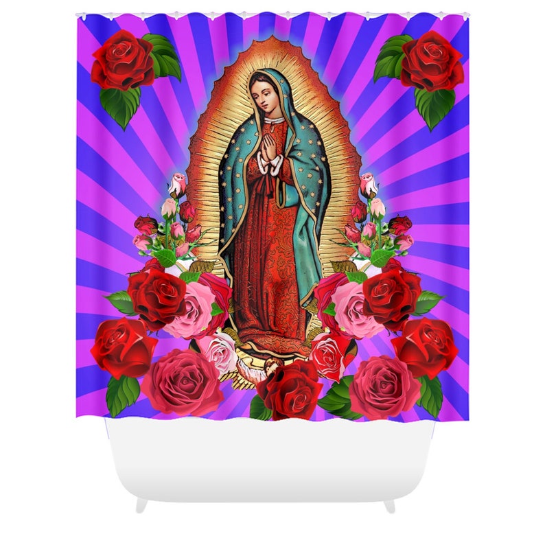 Virgin Mary Lady Of Guadalupe Shower Curtain
