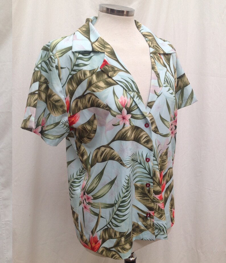 Women's Tropical Hawaiian Shirt - Etsy