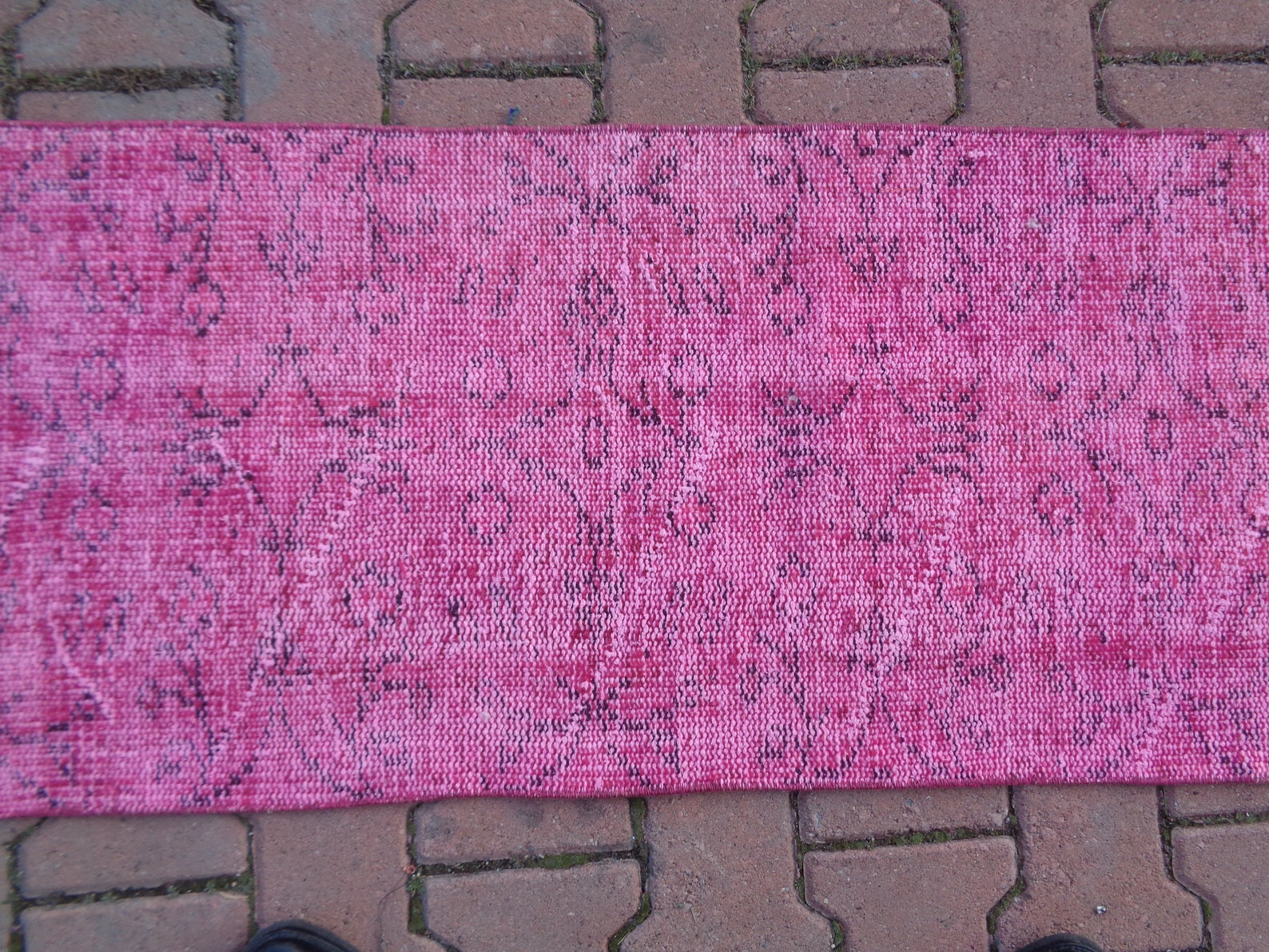 Extra Long Runner Rug Overdyed Staircase Rugvintage Hallway Etsy