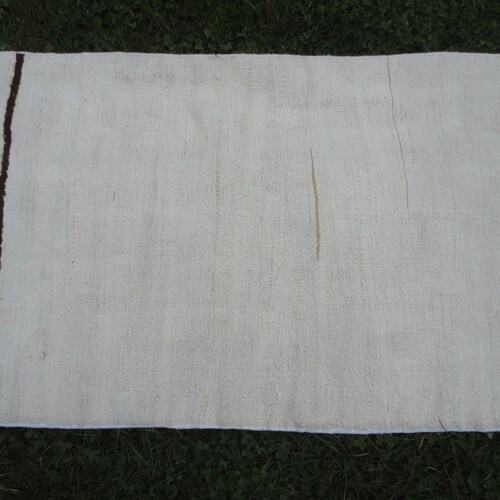 Runner Rug,Hallway White Kilim,Hemp Corridor Rug,Hand Made Ethnic Runner, Organic Kitchen Kilim shops 8. 9 x 2. 1 Vintage Aisle RunnerCHRİSTİNE