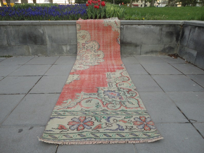 Runner RugStaircase RugVintage Long Narrow RugLow Pile Wool Etsy