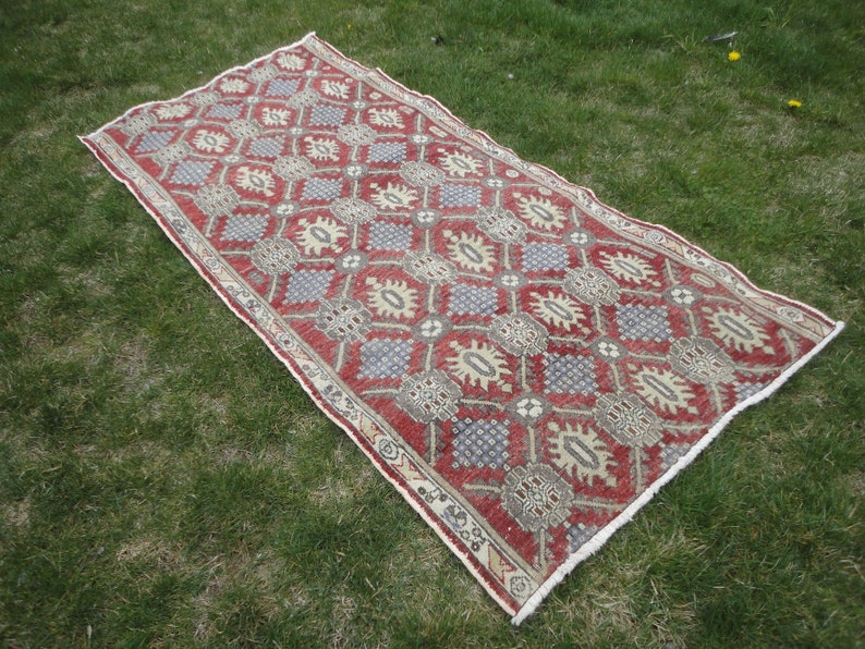 Dining Room Rug,Turkish Bedroom Carpet,Living Room Rug,Hand Made Kitchen Rug,Genuine Company Rug,Vintage Study Room Rug 8/' 5/'/' x 3/' 8/'/' MEZ\u0130