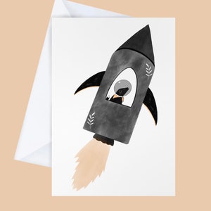 Kids dog space card
