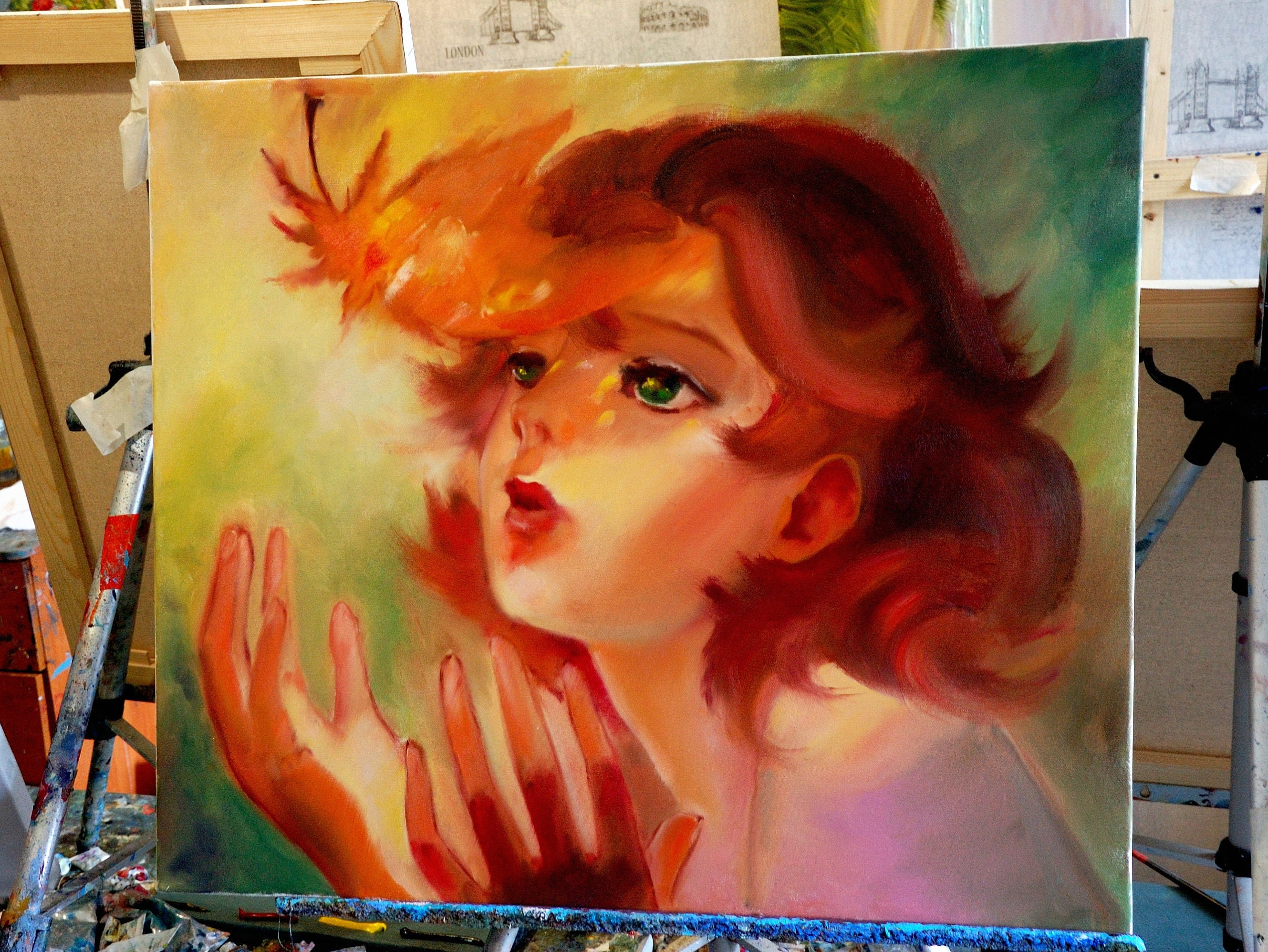 Custom anime oil painting Your favorite character Beautiful Etsy