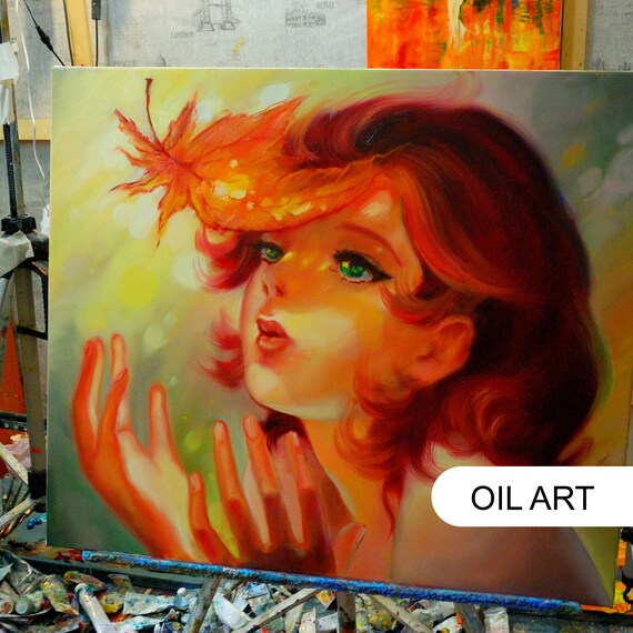 Custom Anime Oil Painting Your Favorite Character Beautiful Etsy
