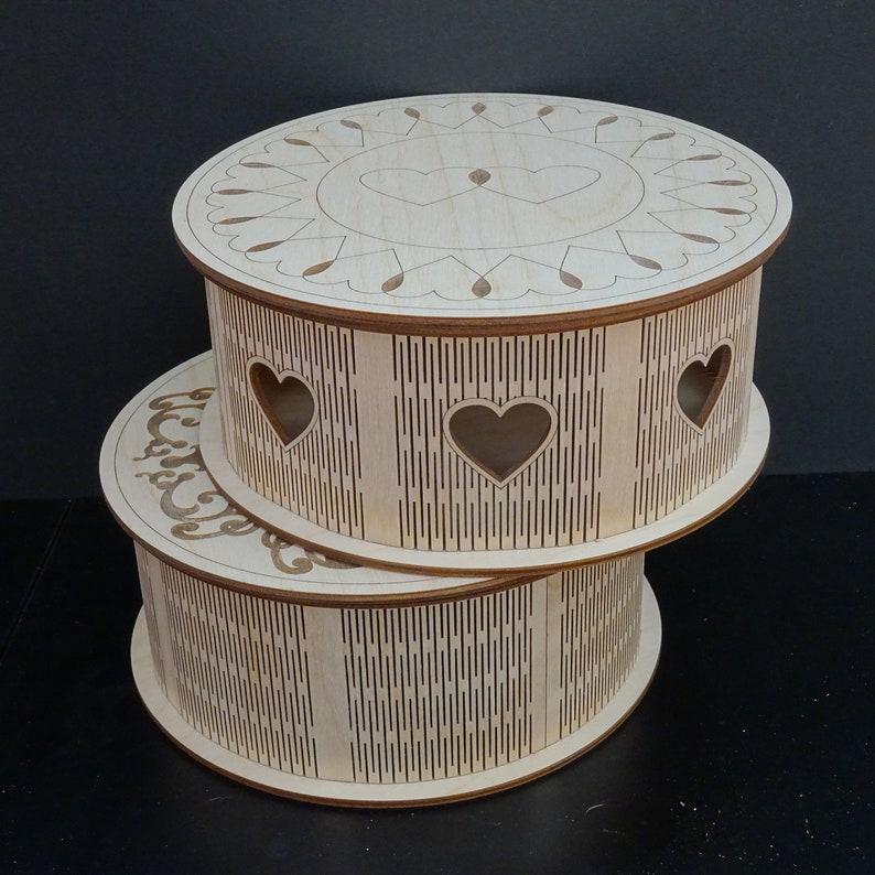 Round Box V1 Laser Cut Vector Plan Laser Cut Vector Model Etsy