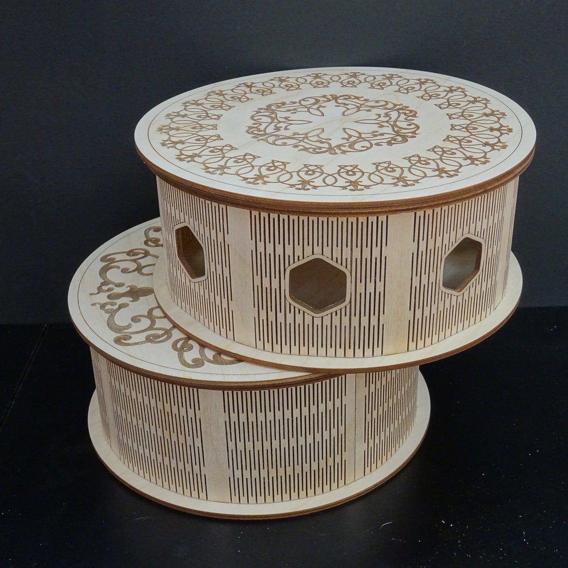 Round Box V4 Laser Cut Vector Plan Laser Cut Vector Model Etsy