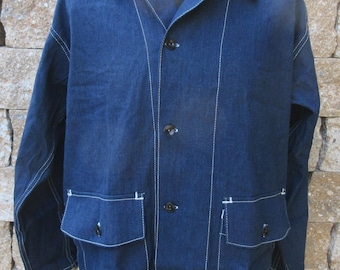 Denim worker jacket M-1940 Lutece MFG co US Army rockabilly vintage jacket