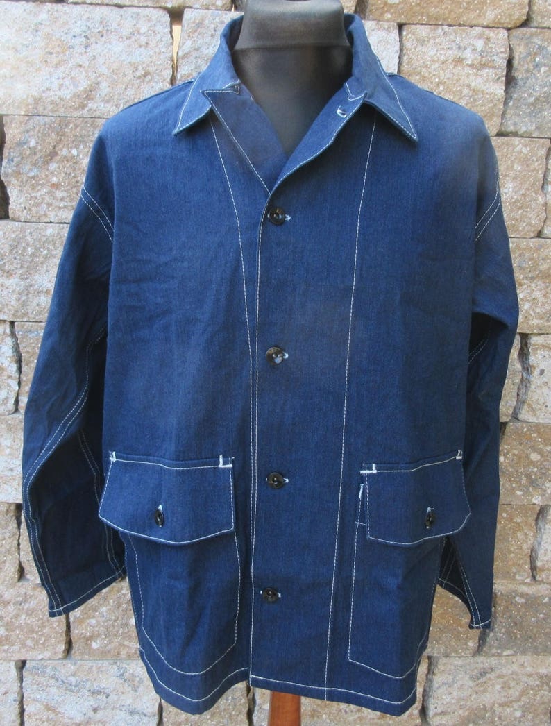 Denim Worker Jacket M-1940 Lutece MFG Co US Army Rockabilly Vintage ...