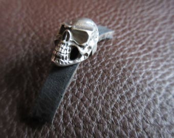 Skull skull skull Memento Mori Sterling Bracelet Bead Rockabilly