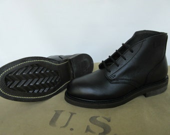 US Army Worker Bottes True Vintage Leather Lace-Up Bottes Rockabilly Old School Rod