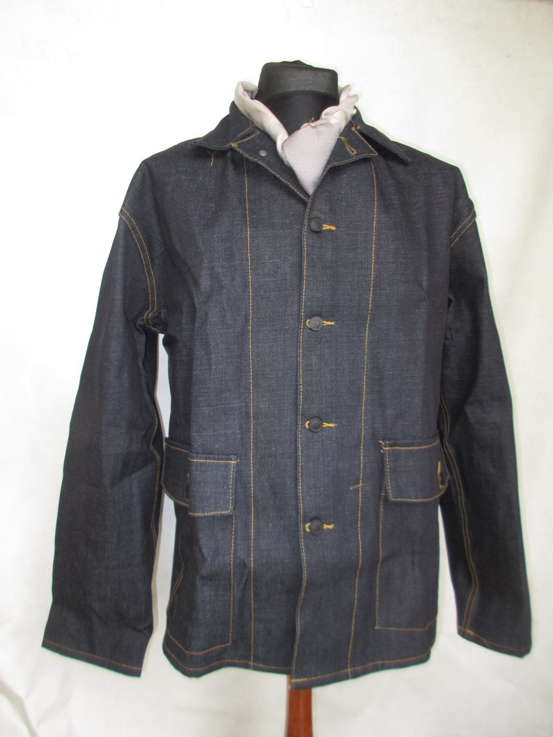 Denim Worker Jacket M-1917 Lutece MFG Co US Army Chore Vintage - Etsy