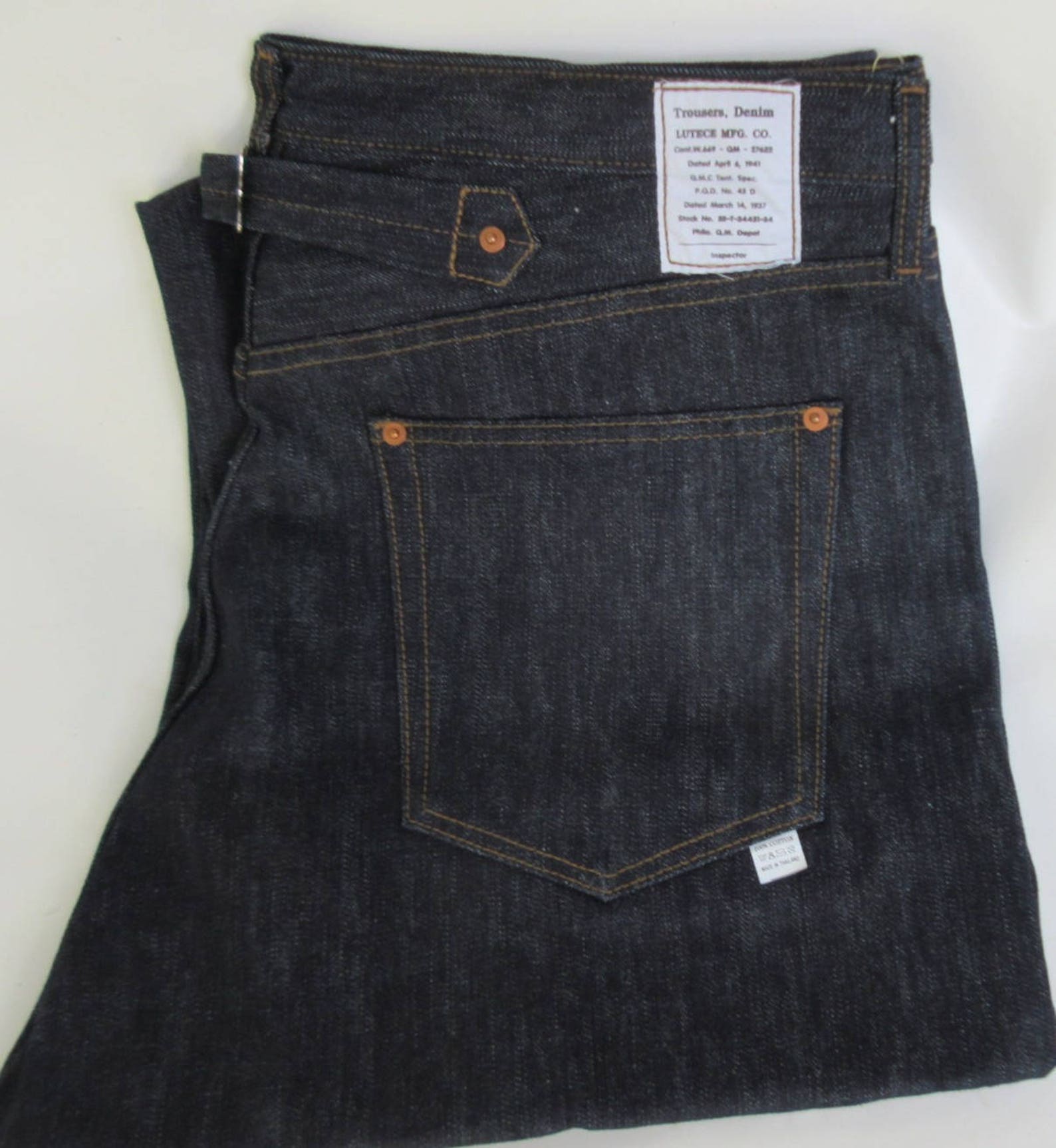 Lutece Mfg Co Quartermaster Denim Jeans 30-40s Style - Etsy