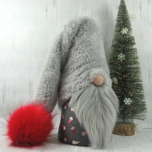 LARGE 14&quot;  Grey Gnomie Gnome Nordic Scandinavian Nisse Tomte Gonk