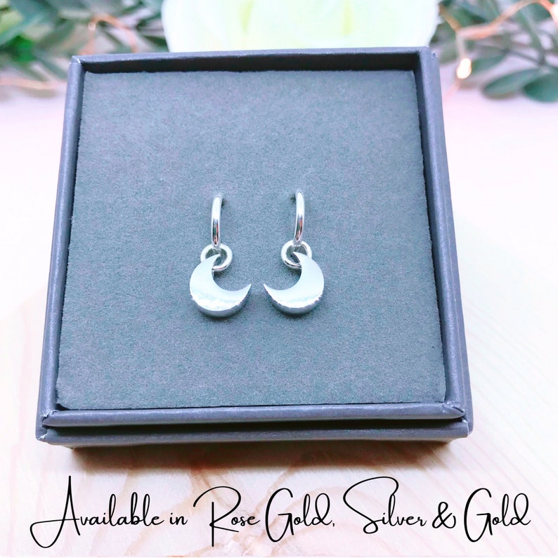 Unique Small Earrings Crescent Moon Hoop Earrings Tiny Moon Earrings Small Moon Earrings Hoop Earrings Rose Gold Statement Earrings