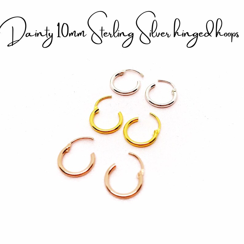 Sterling Silver Earrings Colourful Earrings Minimalist Earrings Unique Small Earrings Minimalist Hoop Earrings Rainbow Crystal Earrings