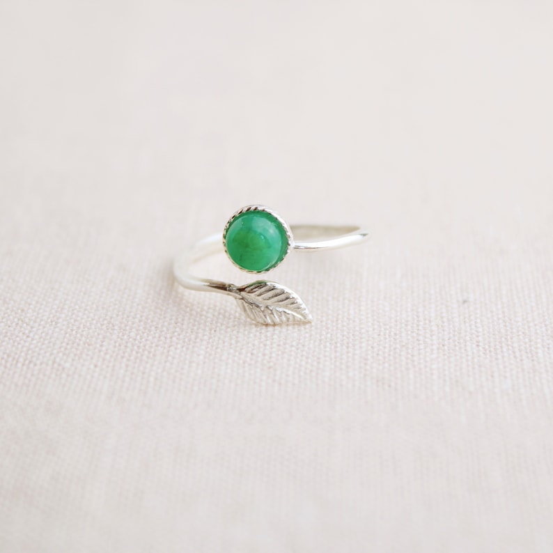 Emerald Ring Adjustable Gemstone Ring Thumb Ring Silver Ring Gift For Her Mothers Day Gift From Daughter Rings For Women