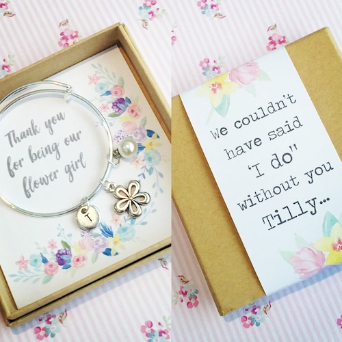 Flower Girl Gift Sweet Pouch Thank You for Being Our Flower Etsy UK