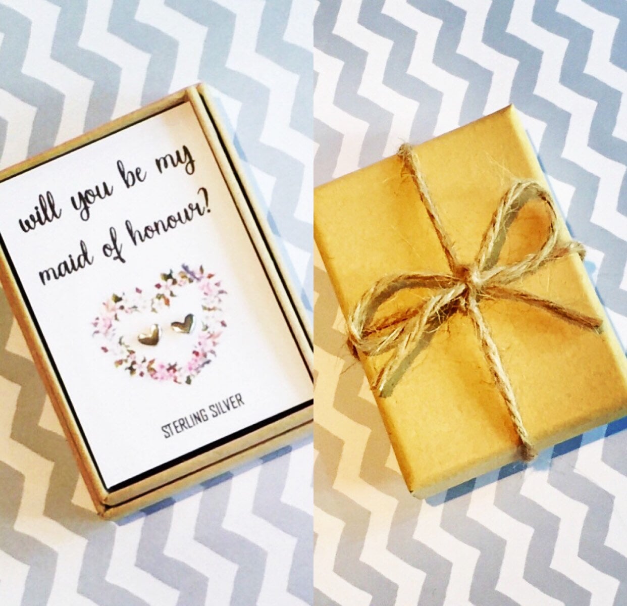 Will You Be My Flower Girl Bridesmaid Maid of Honour Silver Stud