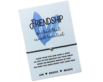 Freundschaft Geschenk | Freundschaftsknoten Wunscharmband | Freunde Geschenk | Freundschaftsknoten Geschenk | KAUFEN 5 ERHALTEN 1 GRATIS