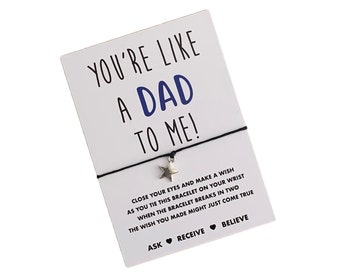 Like a Dad to me gift | You're like a Dad to me wish string bracelet | Step Dad Gift | Step Dad gift | Father's Day Gift | Buy 5 get 1 free!