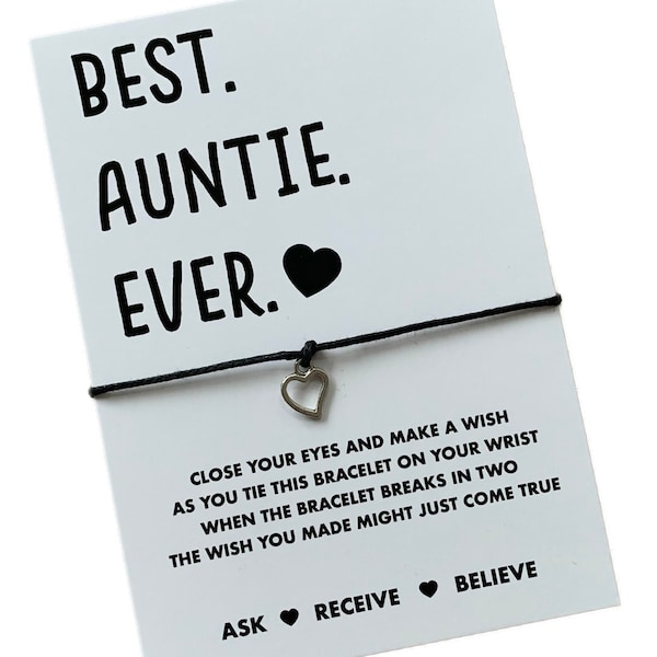 Gift for Auntie | Auntie gift | Best Auntie wish bracelet | Auntie wish bracelet | Aunty bracelet | Buy 5 get 1 free