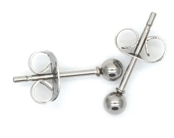 Stainless Steel Stud Earrings 2mm 3mm 4mm 5mm | Stainless steel ball studs