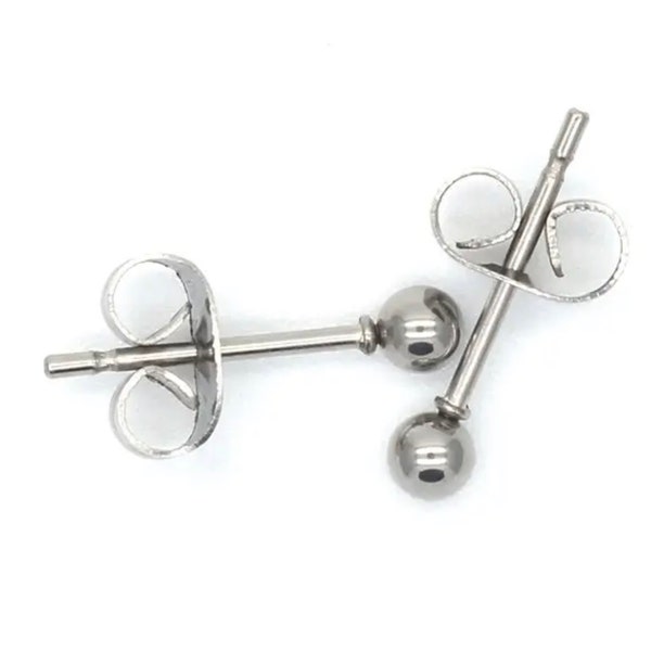 Stainless Steel Stud Earrings 2mm 3mm 4mm 5mm | Stainless steel ball studs