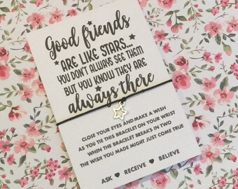 Good Friends Are Like Stars Wish String, good friends are like stars wish Bracelet! Buy 5 get 1 free! Xx